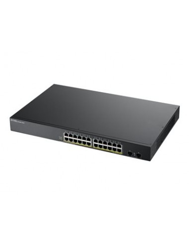 Zyxel GS1900-24HP v2. 24-port GbE L2 PoE Smart Switch. rackmount. 170 Watt