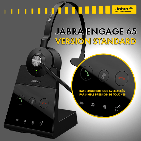 Jabra engage 65 micro casque téléphonique