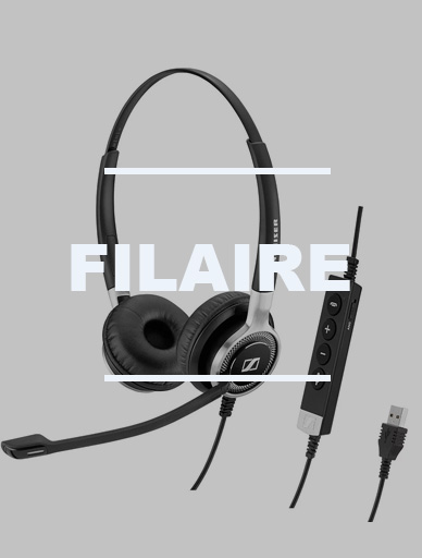 micro casque téléphonique filiaire sennheiser